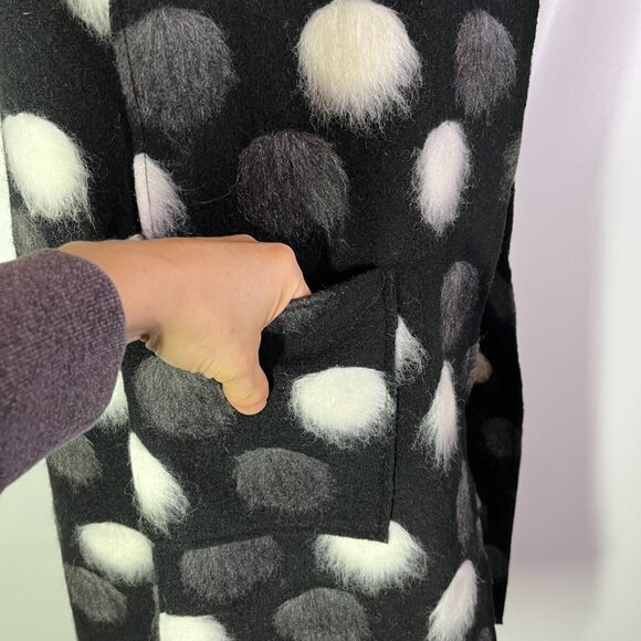 Athena Marie Size S Open-Front Sleeveless Coat Textured Felted - Picture 5 of 10